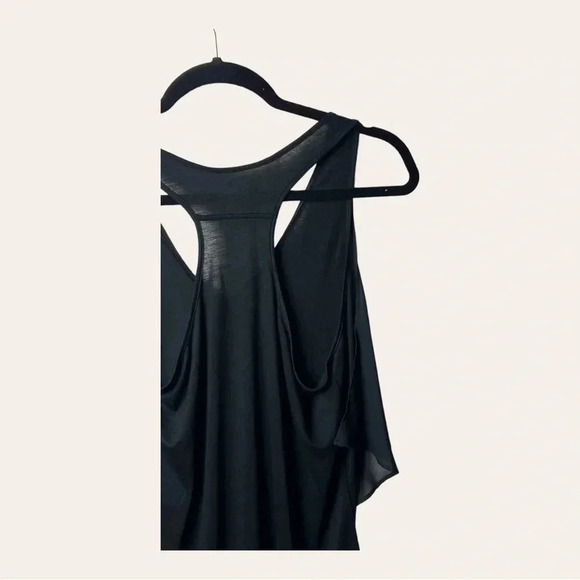 0006. Converse ONE STAR TANK TOP SHEER LAYER ON TOP BLACK SIZE MEDIUM - Picture 7 of 9